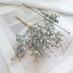 Petit Bouquet Artificiel Cèdre Doré 20 cm, Rameau de Pin pour DIY, Corsage Mariage, Décoration de Noël, Ambiance Élégante et Champêtre