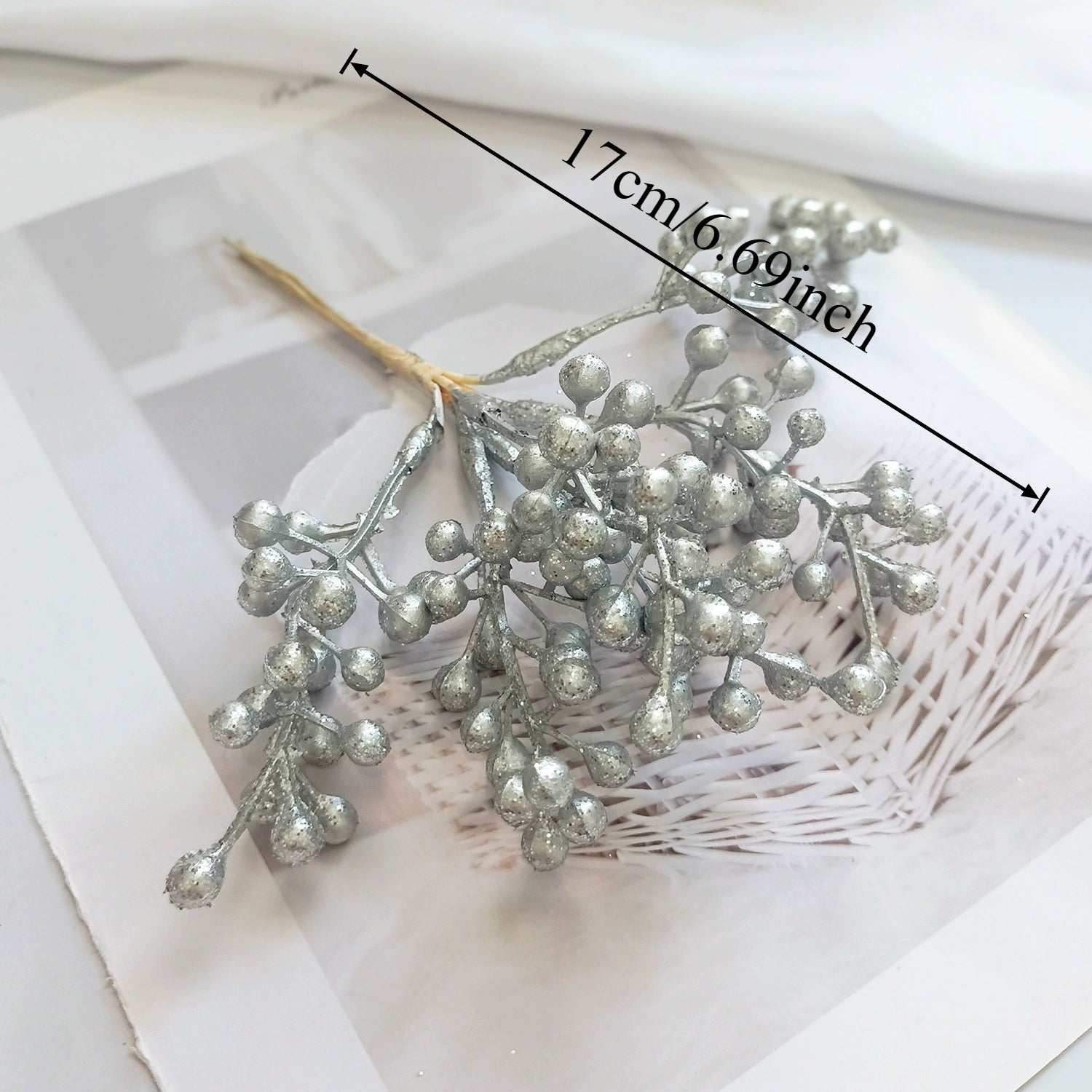 Petit Bouquet Artificiel Cèdre Doré 20 cm, Rameau de Pin pour DIY, Corsage Mariage, Décoration de Noël, Ambiance Élégante et Champêtre