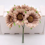Têtes de Chrysanthèmes Artificiels, Lot de Fleurs 11cm pour DIY, Décoration Mariage Champêtre, Guirlande, Corsage, Ambiance Rétro et Sud de la France