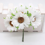 Têtes de Chrysanthèmes Artificiels, Lot de Fleurs 11cm pour DIY, Décoration Mariage Champêtre, Guirlande, Corsage, Ambiance Rétro et Sud de la France