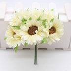Têtes de Chrysanthèmes Artificiels, Lot de Fleurs 11cm pour DIY, Décoration Mariage Champêtre, Guirlande, Corsage, Ambiance Rétro et Sud de la France