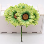 Têtes de Chrysanthèmes Artificiels, Lot de Fleurs 11cm pour DIY, Décoration Mariage Champêtre, Guirlande, Corsage, Ambiance Rétro et Sud de la France