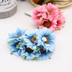 Têtes de Chrysanthèmes Artificiels, Lot de Fleurs 11cm pour DIY, Décoration Mariage Champêtre, Guirlande, Corsage, Ambiance Rétro et Sud de la France