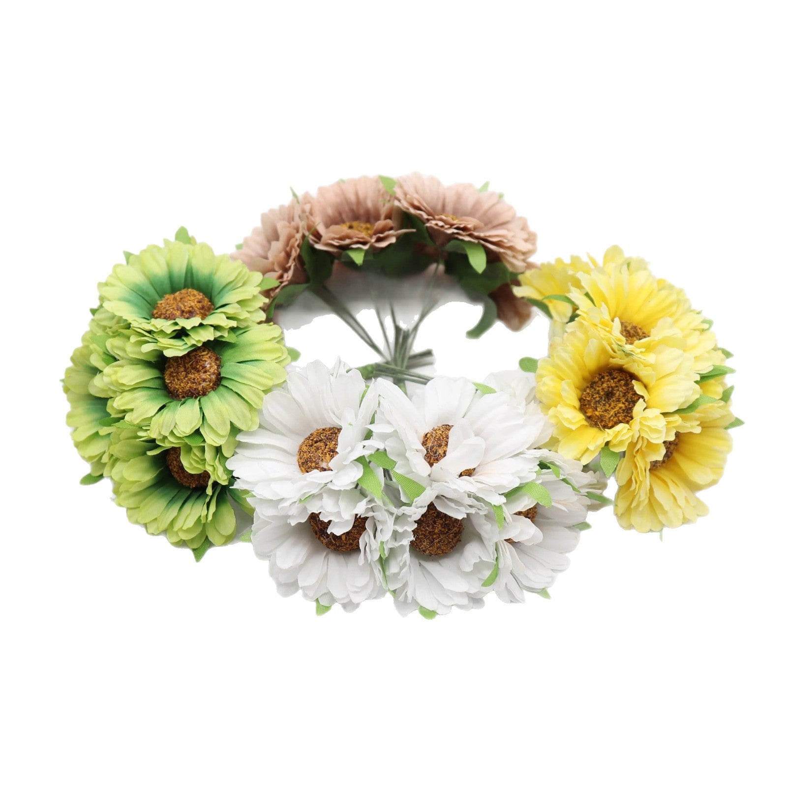 Têtes de Chrysanthèmes Artificiels, Lot de Fleurs 11cm pour DIY, Décoration Mariage Champêtre, Guirlande, Corsage, Ambiance Rétro et Sud de la France