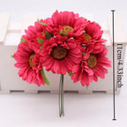Têtes de Chrysanthèmes Artificiels, Lot de Fleurs 11cm pour DIY, Décoration Mariage Champêtre, Guirlande, Corsage, Ambiance Rétro et Sud de la France