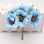 Têtes de Chrysanthèmes Artificiels, Lot de Fleurs 11cm pour DIY, Décoration Mariage Champêtre, Guirlande, Corsage, Ambiance Rétro et Sud de la France