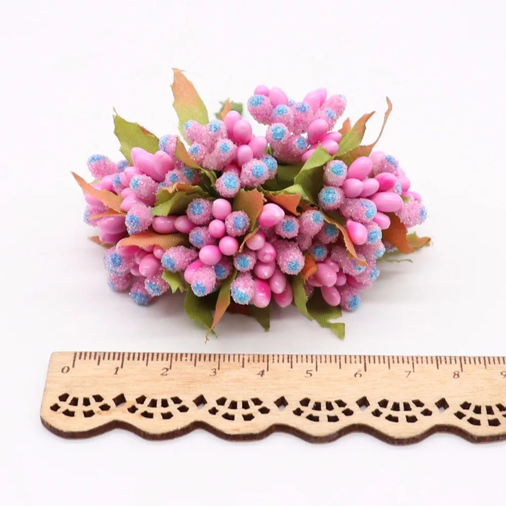 Bouquet de Gypsophile Artificiel (10 Brins), Petites Fleurs Blanches Givré, 9cm, pour DIY Mariage, Décoration Champêtre, Corsage, Chapeau de Paille