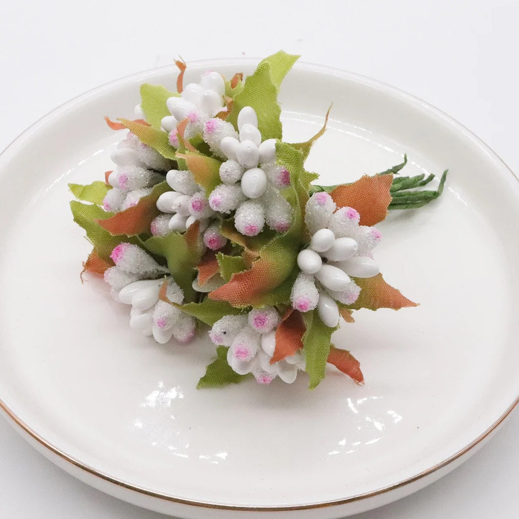 Bouquet de Gypsophile Artificiel (10 Brins), Petites Fleurs Blanches Givré, 9cm, pour DIY Mariage, Décoration Champêtre, Corsage, Chapeau de Paille