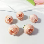 Mini Boutons de Rose Thé Artificiels 3cm, Lot de 5, Aspect Naturel pour DIY Mariage, Décoration Champêtre, Corsage et Loisirs Créatifs
