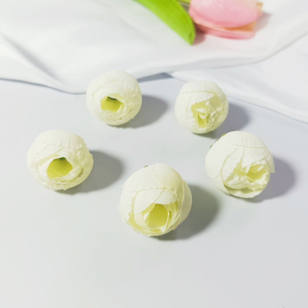 Mini Boutons de Rose Thé Artificiels 3cm, Lot de 5, Aspect Naturel pour DIY Mariage, Décoration Champêtre, Corsage et Loisirs Créatifs