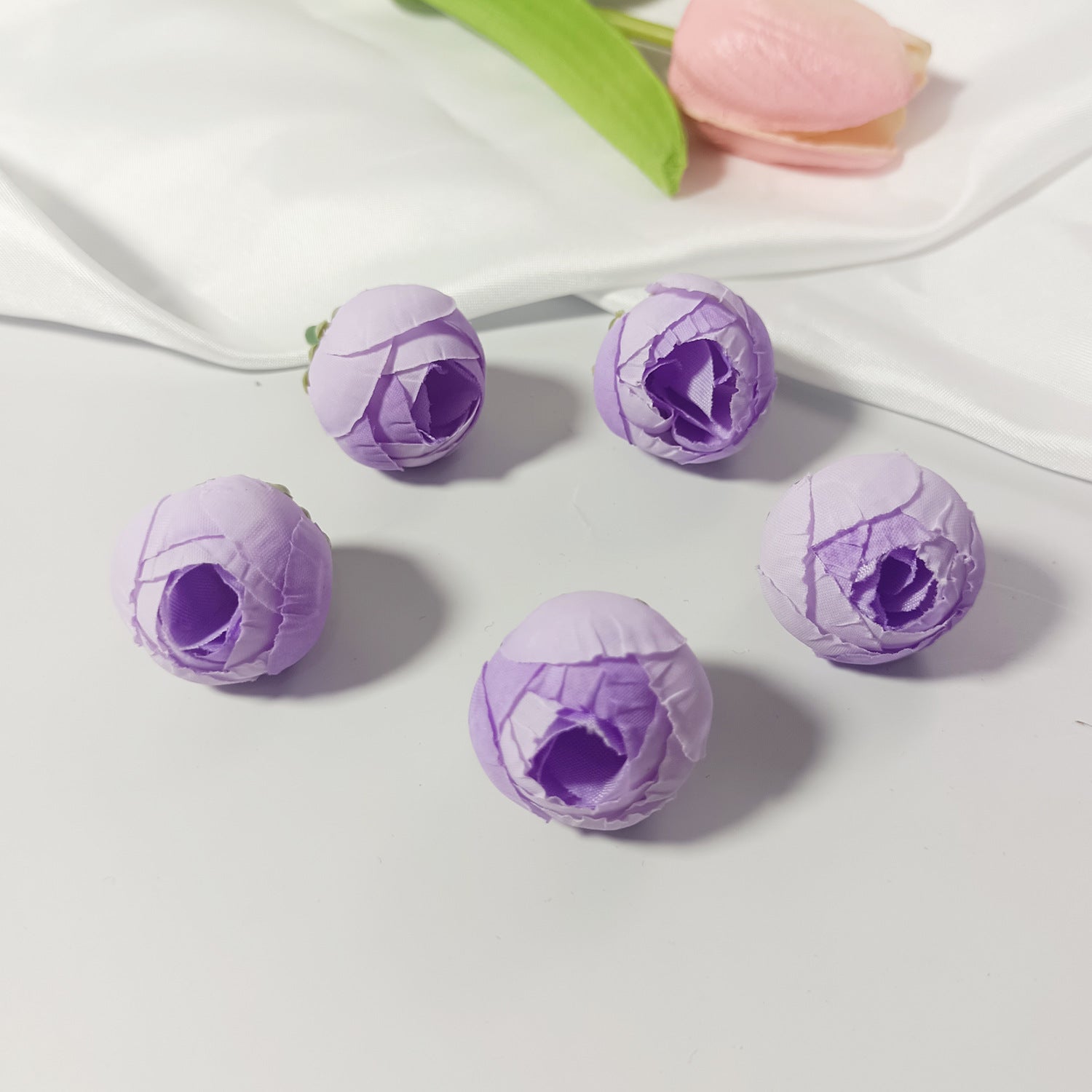 Mini Boutons de Rose Thé Artificiels 3cm, Lot de 5, Aspect Naturel pour DIY Mariage, Décoration Champêtre, Corsage et Loisirs Créatifs