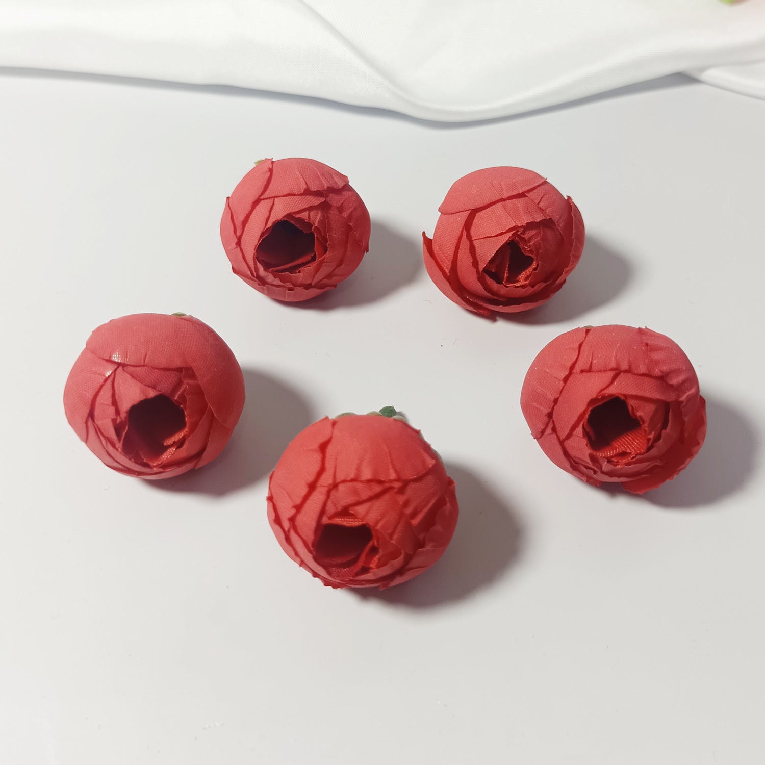 Mini Boutons de Rose Thé Artificiels 3cm, Lot de 5, Aspect Naturel pour DIY Mariage, Décoration Champêtre, Corsage et Loisirs Créatifs