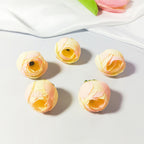 Mini Boutons de Rose Thé Artificiels 3cm, Lot de 5, Aspect Naturel pour DIY Mariage, Décoration Champêtre, Corsage et Loisirs Créatifs
