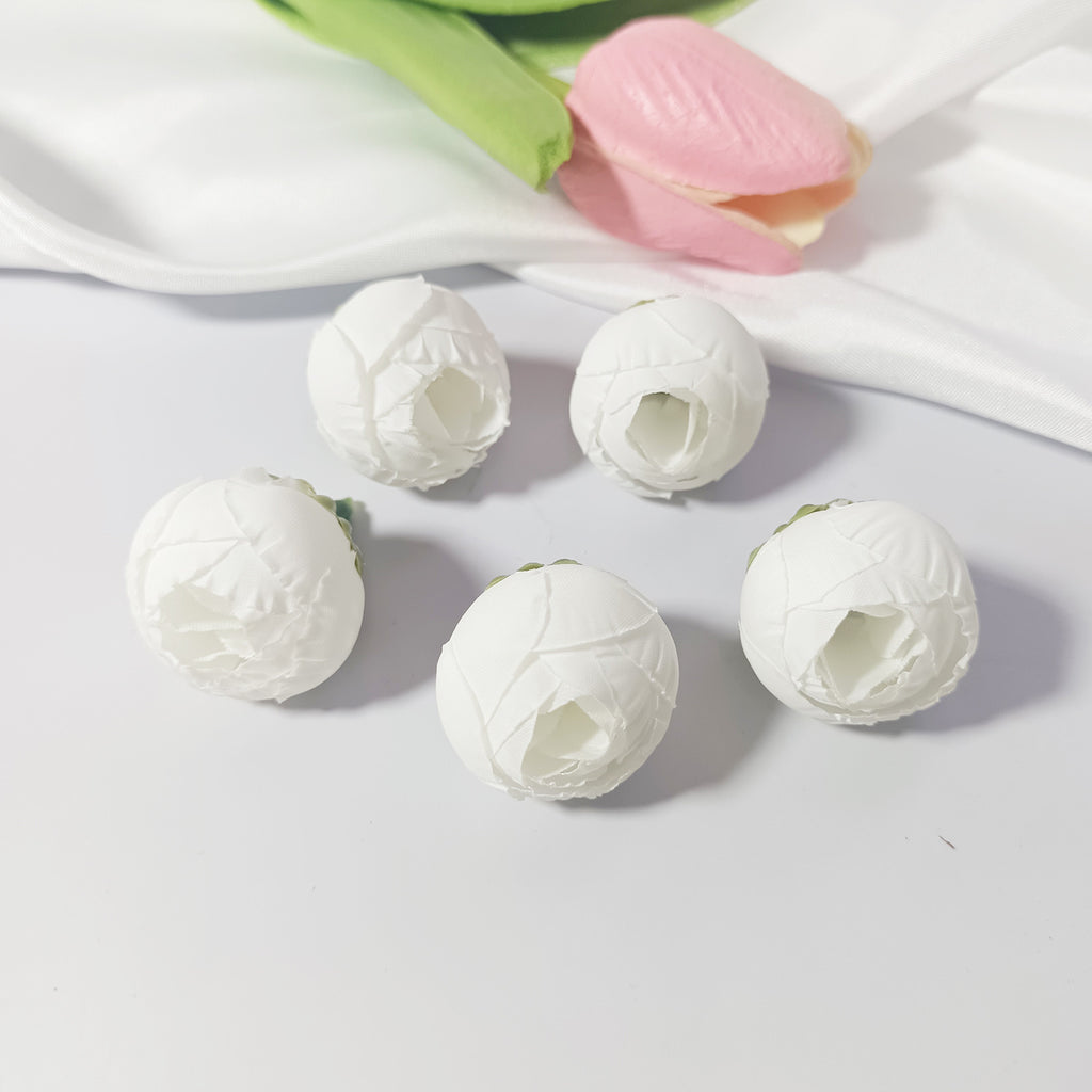 Mini Boutons de Rose Thé Artificiels 3cm, Lot de 5, Aspect Naturel pour DIY Mariage, Décoration Champêtre, Corsage et Loisirs Créatifs