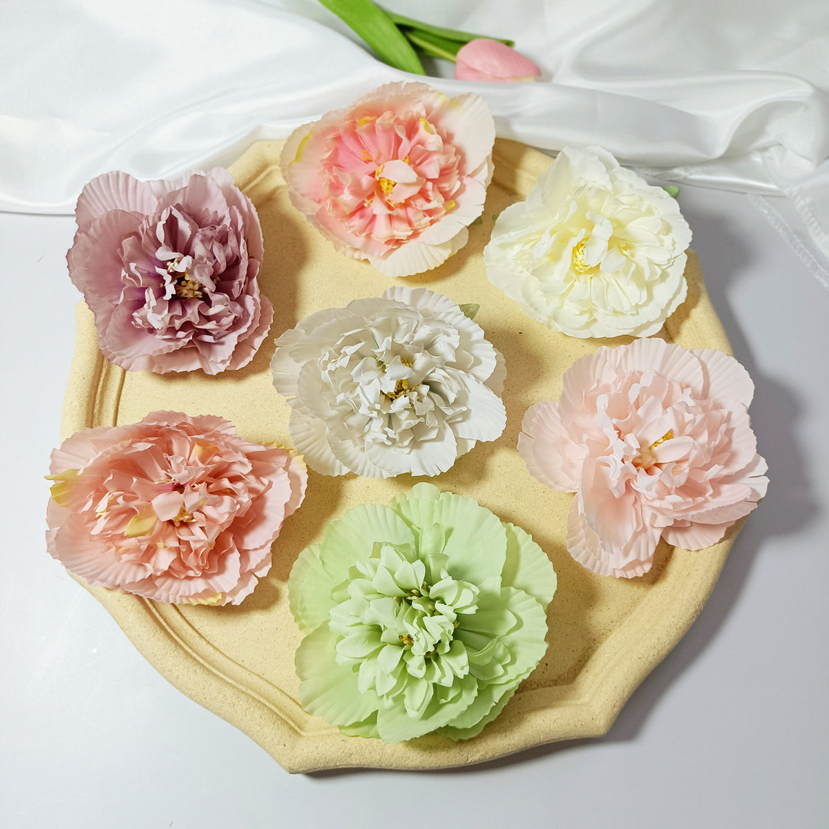 Têtes de Pivoines Artificielles Lot de 10, 10cm, Aspect Soie Réaliste, pour DIY Mariage, Décoration Maison, Accessoires, Charme Rétro Champêtre