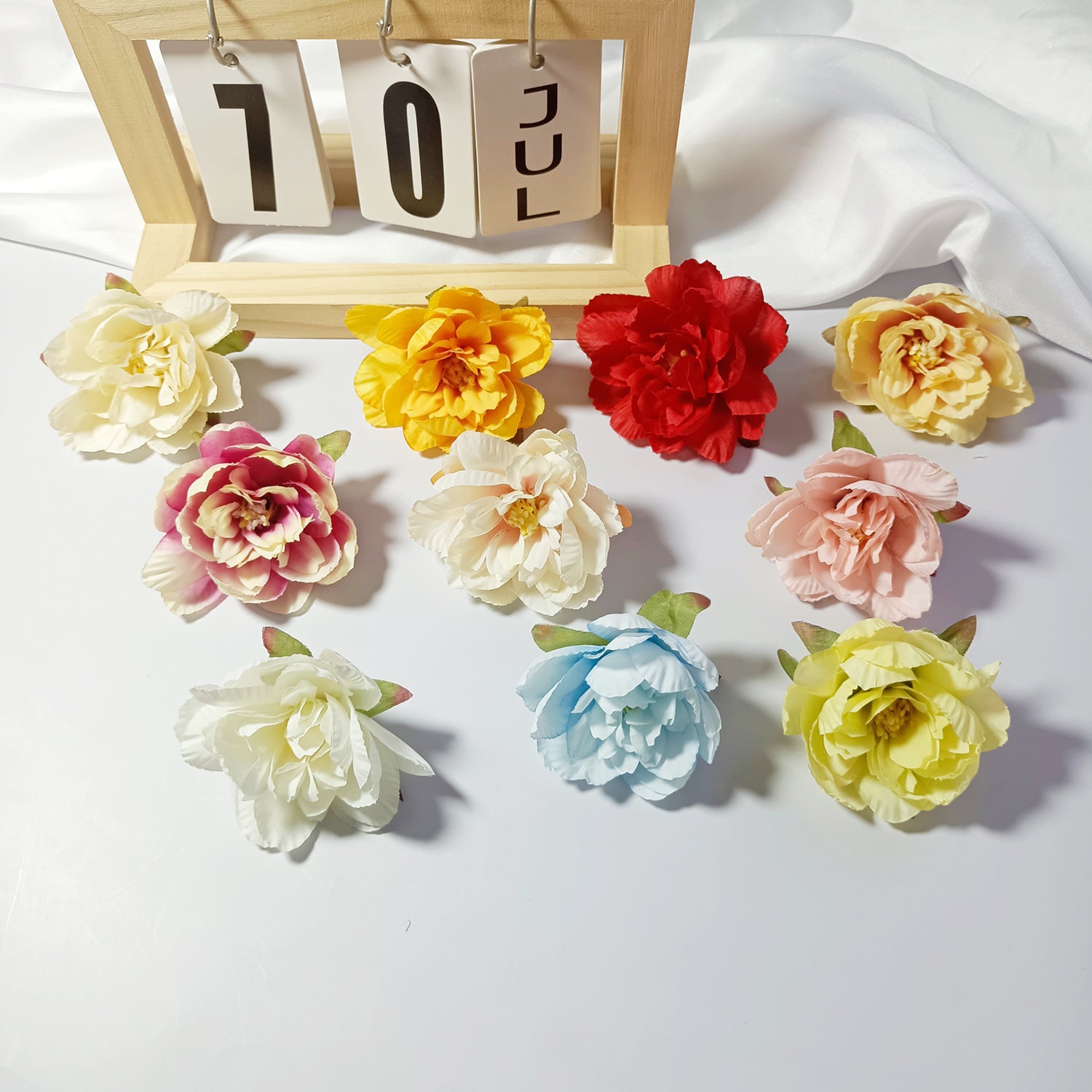 Têtes de Nénuphar Artificiel 7cm, Lot de 10, Pivoine en Soie au Toucher Réel, pour DIY Mariage, Décoration Murale, Charme Champêtre