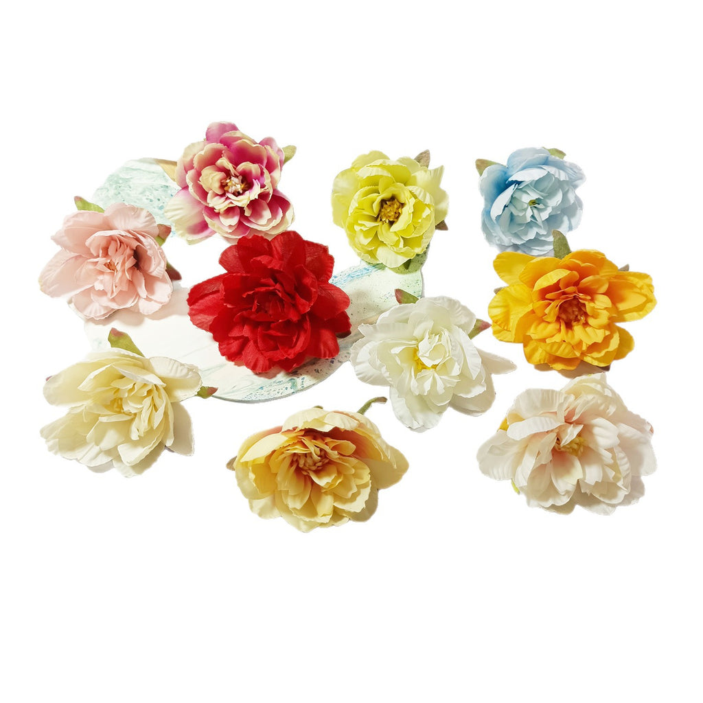 Têtes de Nénuphar Artificiel 7cm, Lot de 10, Pivoine en Soie au Toucher Réel, pour DIY Mariage, Décoration Murale, Charme Champêtre