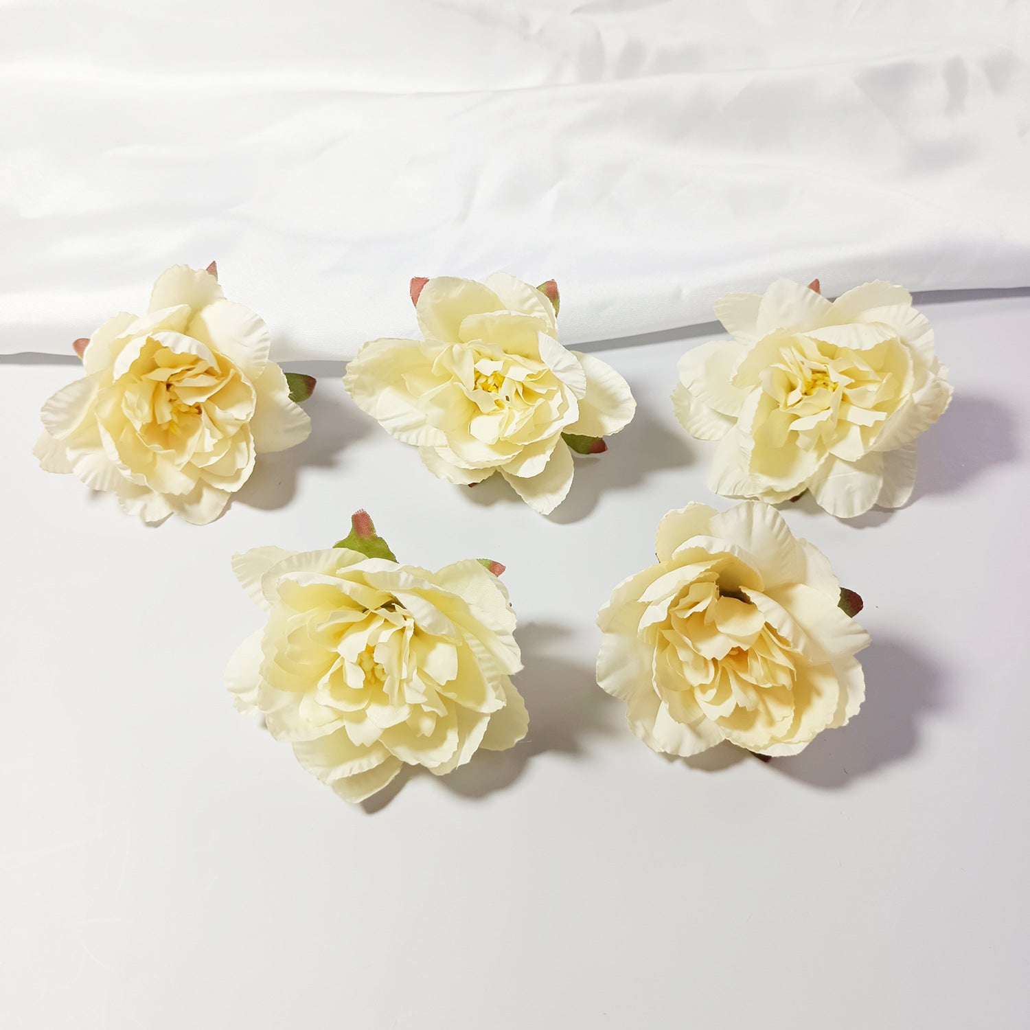 Têtes de Nénuphar Artificiel 7cm, Lot de 10, Pivoine en Soie au Toucher Réel, pour DIY Mariage, Décoration Murale, Charme Champêtre