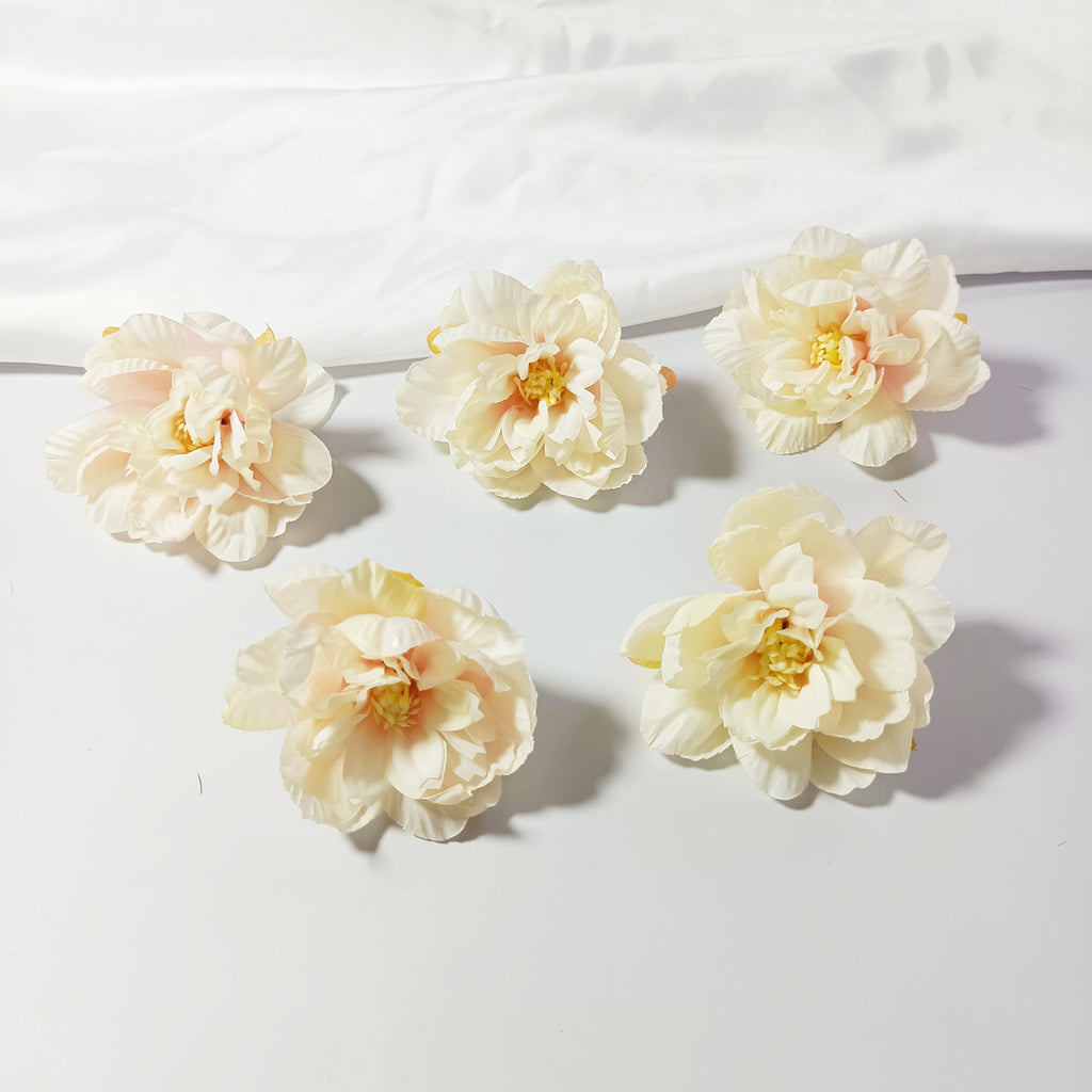 Têtes de Nénuphar Artificiel 7cm, Lot de 10, Pivoine en Soie au Toucher Réel, pour DIY Mariage, Décoration Murale, Charme Champêtre