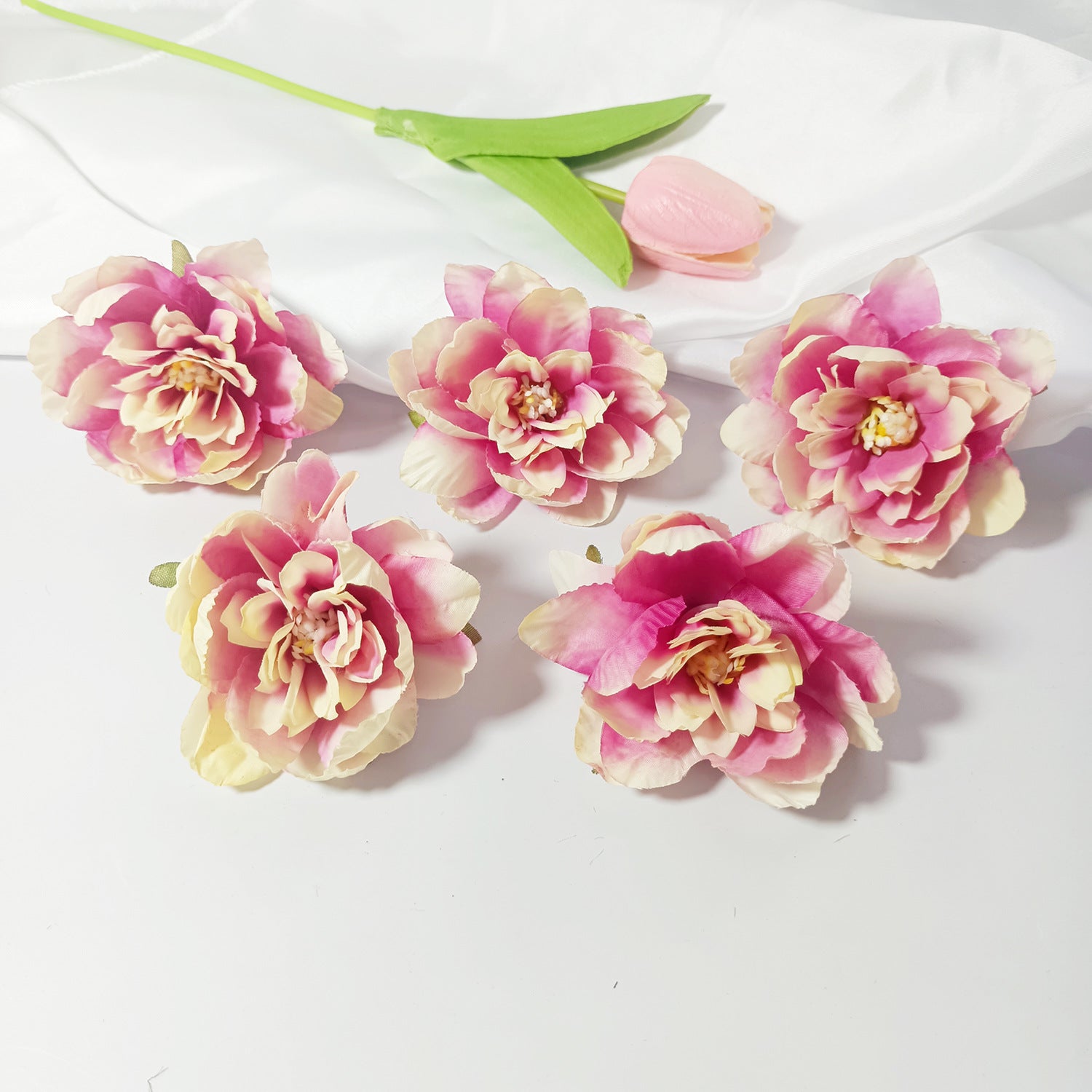 Têtes de Nénuphar Artificiel 7cm, Lot de 10, Pivoine en Soie au Toucher Réel, pour DIY Mariage, Décoration Murale, Charme Champêtre