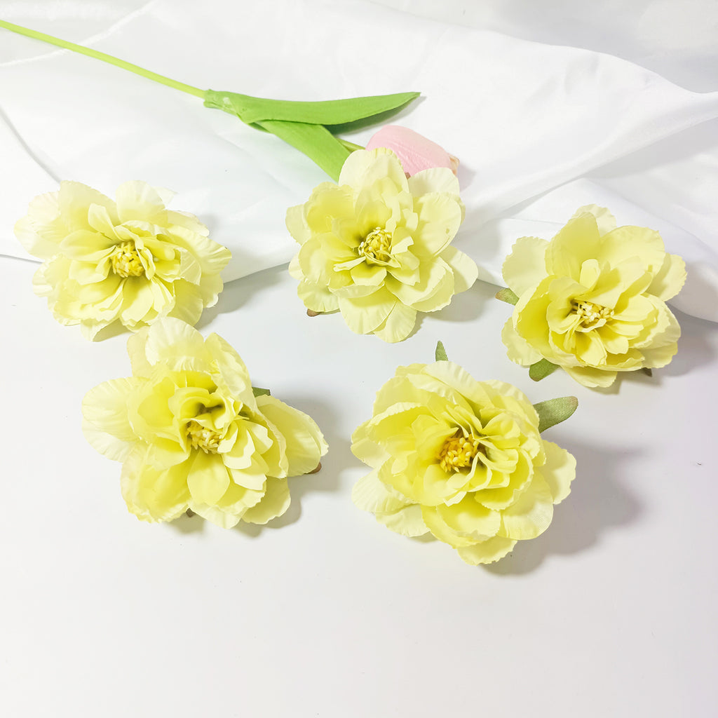 Têtes de Nénuphar Artificiel 7cm, Lot de 10, Pivoine en Soie au Toucher Réel, pour DIY Mariage, Décoration Murale, Charme Champêtre