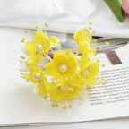 Fleurs Perlées Artificielles 12cm, Rameaux de Perles Délicates pour DIY Mariage, Accessoire Cheveux, Corsage, Décoration Champêtre et Bohème