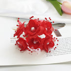 Fleurs Perlées Artificielles 12cm, Rameaux de Perles Délicates pour DIY Mariage, Accessoire Cheveux, Corsage, Décoration Champêtre et Bohème