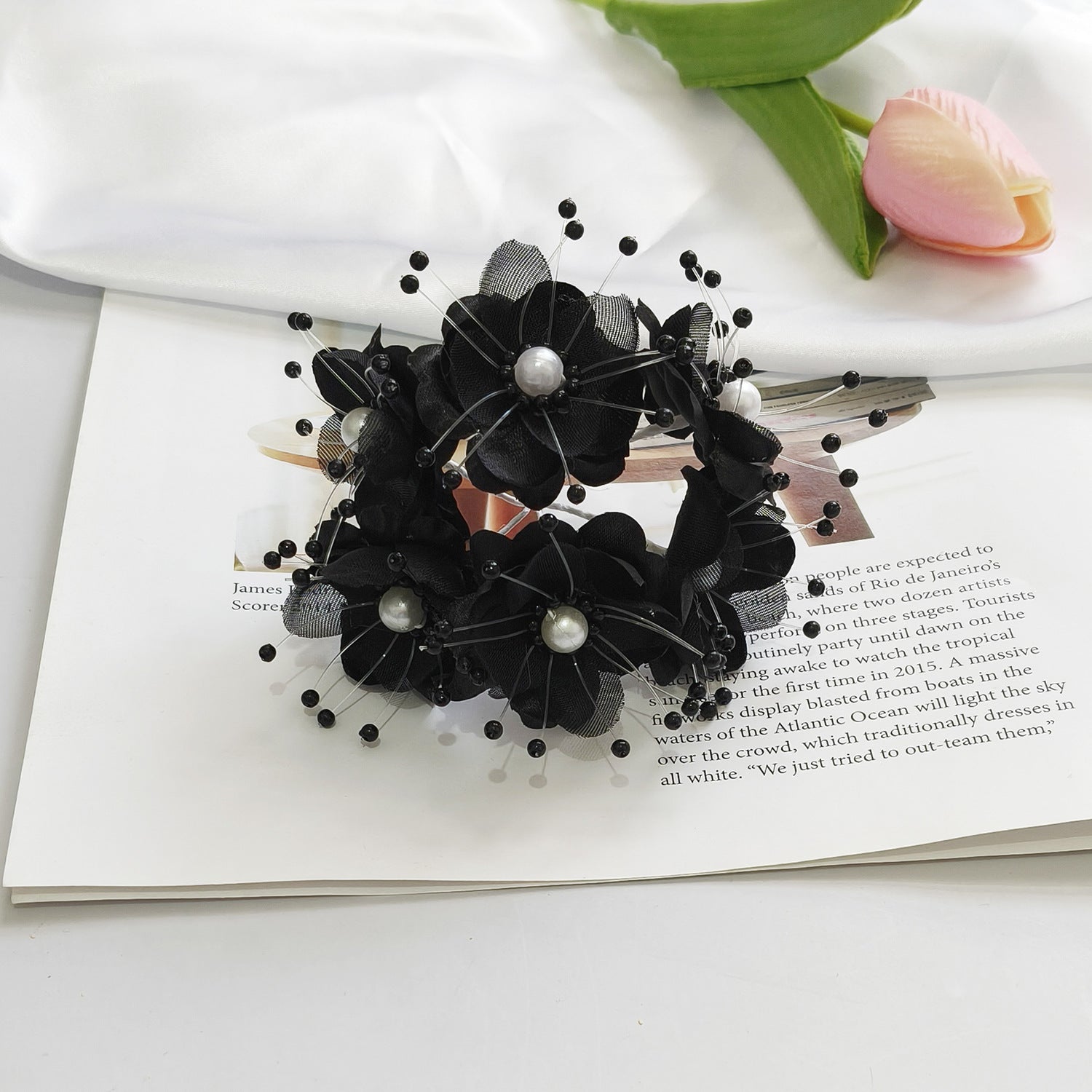 Fleurs Perlées Artificielles 12cm, Rameaux de Perles Délicates pour DIY Mariage, Accessoire Cheveux, Corsage, Décoration Champêtre et Bohème