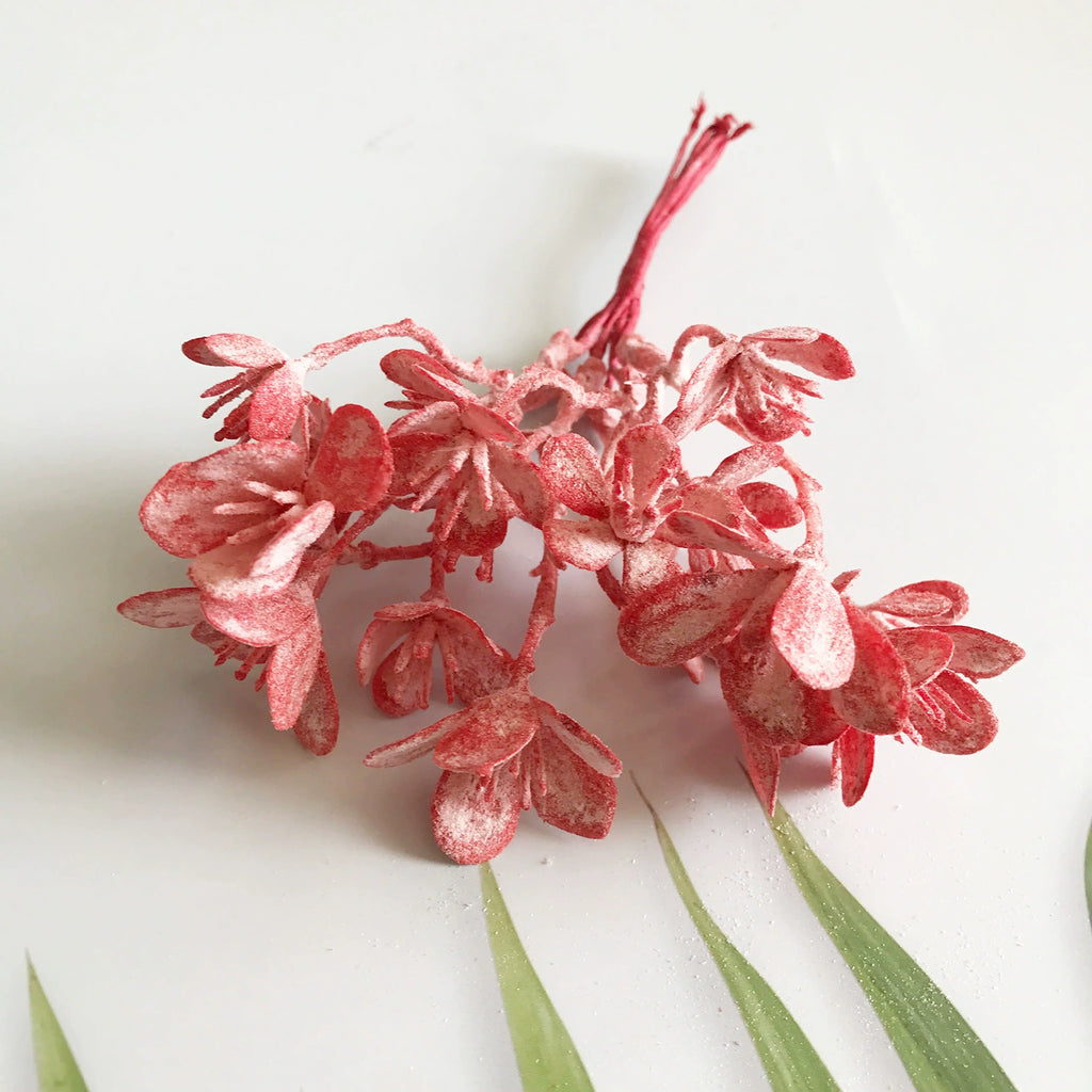 Feuillage Givré Artificiel 16,5 cm, Brindille Décorative Aspect Naturel pour DIY Mariage, Couronne, Déco Bohème, Emballage Cadeau
