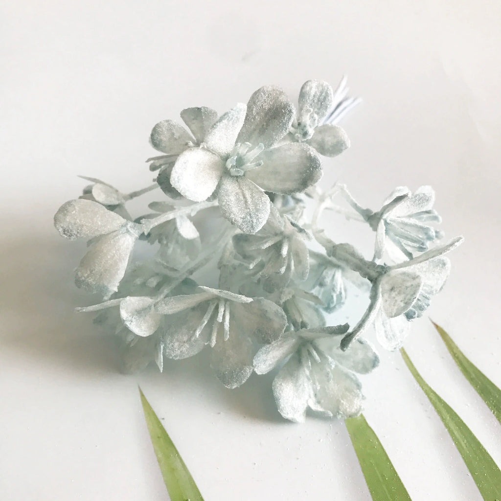 Feuillage Givré Artificiel 16,5 cm, Brindille Décorative Aspect Naturel pour DIY Mariage, Couronne, Déco Bohème, Emballage Cadeau