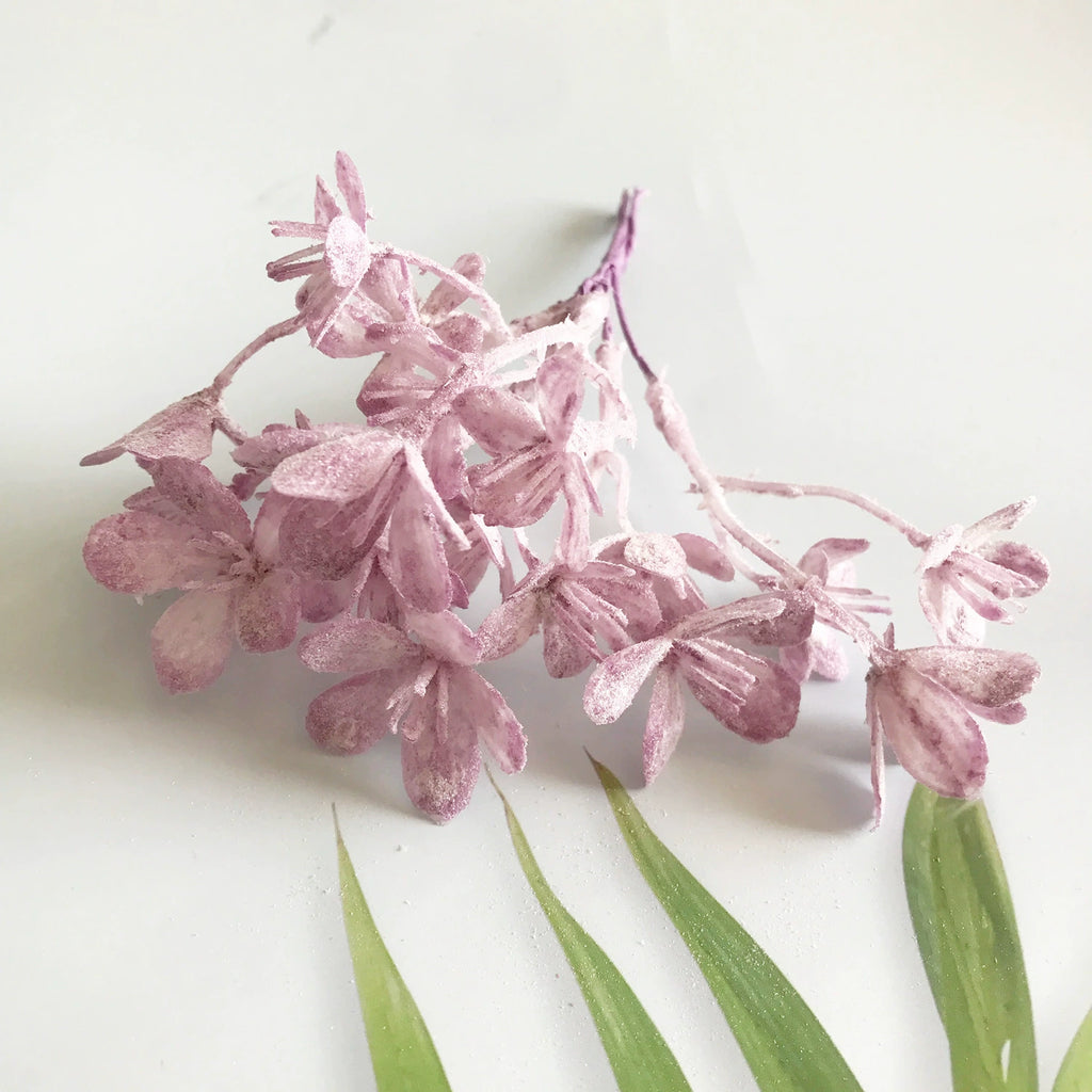 Feuillage Givré Artificiel 16,5 cm, Brindille Décorative Aspect Naturel pour DIY Mariage, Couronne, Déco Bohème, Emballage Cadeau