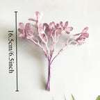 Feuillage Givré Artificiel 16,5 cm, Brindille Décorative Aspect Naturel pour DIY Mariage, Couronne, Déco Bohème, Emballage Cadeau