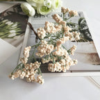 Bouquet de Gypsophile Artificiel 16 cm, Brin de Fleurs au Toucher Réel, Décoration Mariage Champêtre, DIY Maison, Style Rétro Français