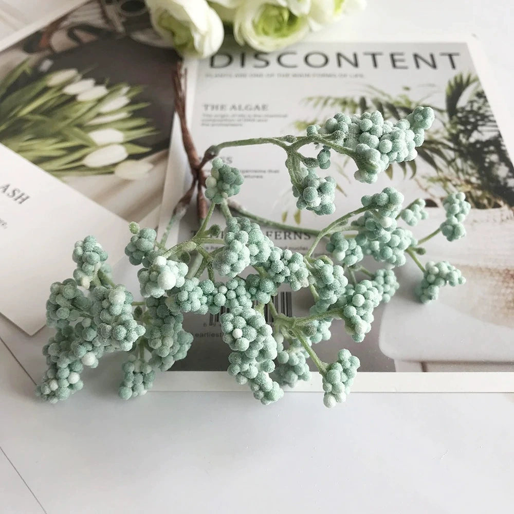 Bouquet de Gypsophile Artificiel 16 cm, Brin de Fleurs au Toucher Réel, Décoration Mariage Champêtre, DIY Maison, Style Rétro Français