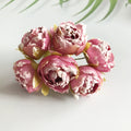 Tête de Rose Artificielle 7cm, Fleur Éternelle au Toucher Naturel, Style Rétro Français, pour DIY, Mariage, Décoration Champêtre