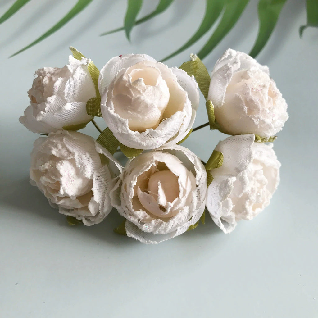 Tête de Rose Artificielle 7cm, Fleur Éternelle au Toucher Naturel, Style Rétro Français, pour DIY, Mariage, Décoration Champêtre