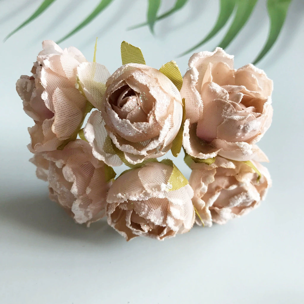 Tête de Rose Artificielle 7cm, Fleur Éternelle au Toucher Naturel, Style Rétro Français, pour DIY, Mariage, Décoration Champêtre