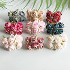 Tête de Rose Artificielle 7cm, Fleur Éternelle au Toucher Naturel, Style Rétro Français, pour DIY, Mariage, Décoration Champêtre