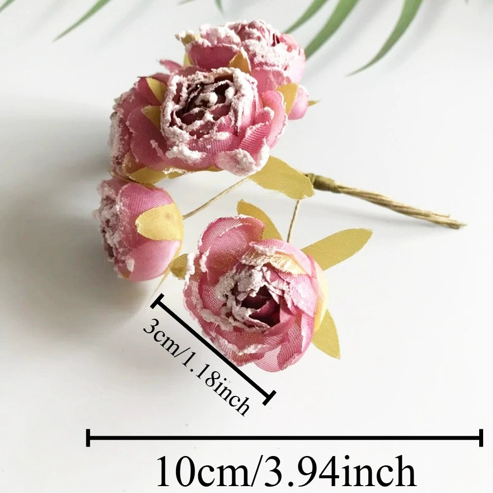 Tête de Rose Artificielle 7cm, Fleur Éternelle au Toucher Naturel, Style Rétro Français, pour DIY, Mariage, Décoration Champêtre