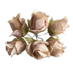 Mini Bouquet Rose Ancienne Artificielle 11cm, Fleur Rétro au Toucher Naturel pour Corsage, DIY Mariage, Décoration Murale, Ambiance Champêtre