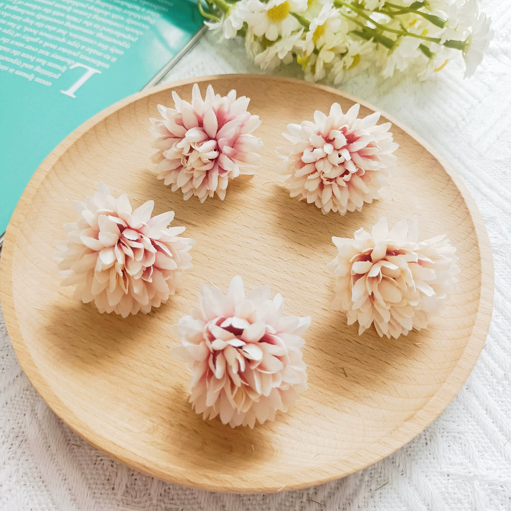 Têtes de Fleurs Sauvages Artificielles, Lot pour Bricolage DIY, 4 cm, Aspect Naturel et Charme Champêtre, pour Décoration, Mariage, Boutonnière