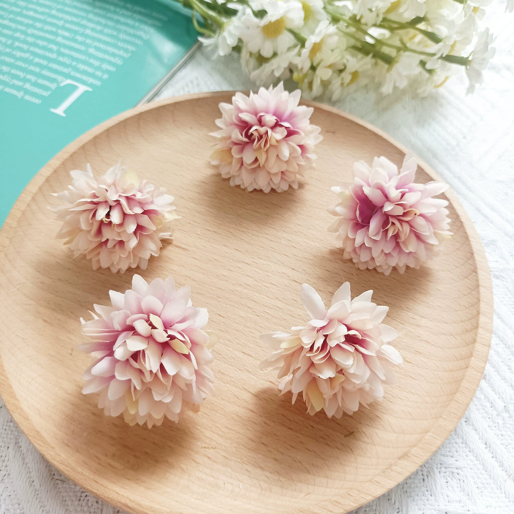 Têtes de Fleurs Sauvages Artificielles, Lot pour Bricolage DIY, 4 cm, Aspect Naturel et Charme Champêtre, pour Décoration, Mariage, Boutonnière
