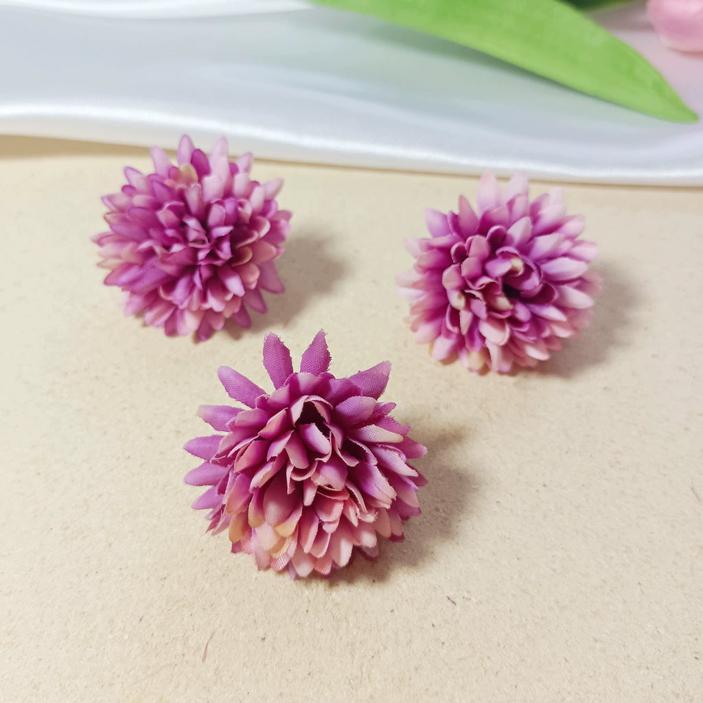 Têtes de Fleurs Sauvages Artificielles, Lot pour Bricolage DIY, 4 cm, Aspect Naturel et Charme Champêtre, pour Décoration, Mariage, Boutonnière