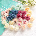 Têtes de Fleurs Sauvages Artificielles, Lot pour Bricolage DIY, 4 cm, Aspect Naturel et Charme Champêtre, pour Décoration, Mariage, Boutonnière