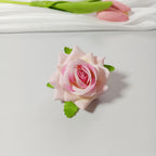 Tête de Rose Artificielle en Velours 5,5 cm, Fleur Décorative au Charme Rétro, Idéale pour DIY Mariage, Corsage et Décoration Champêtre