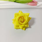 Tête de Rose Artificielle en Velours 5,5 cm, Fleur Décorative au Charme Rétro, Idéale pour DIY Mariage, Corsage et Décoration Champêtre