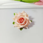 Tête de Rose Artificielle en Velours 5,5 cm, Fleur Décorative au Charme Rétro, Idéale pour DIY Mariage, Corsage et Décoration Champêtre
