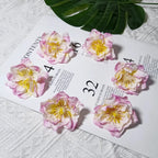Tête de Camélia Artificielle 6,5 cm, Fleur en Tissu Vintage, Bords Effet Ancien, pour Création DIY, Mariage Champêtre, Accessoire Cheveux, Déco