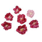 Tête de Camélia Artificielle 6,5 cm, Fleur en Tissu Vintage, Bords Effet Ancien, pour Création DIY, Mariage Champêtre, Accessoire Cheveux, Déco