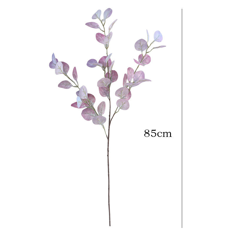 Tige d'Eucalyptus Artificiel Populus 85cm, Feuillage d'Automne au Toucher Réel, Grande Branche pour Vase, Décoration Maison, Mariage Champêtre